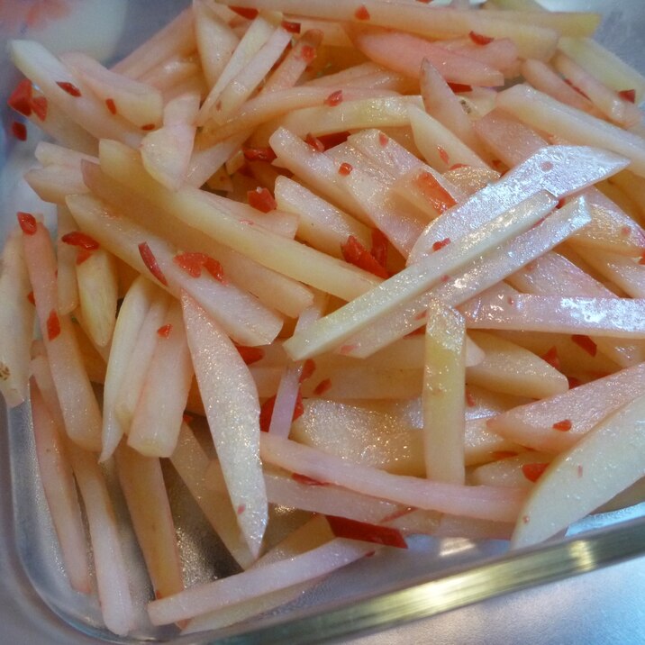 シャキシャキ梅とじゃがいも炒め